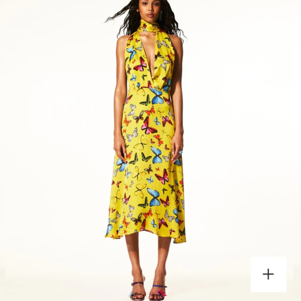 Mirae Paris butterfly wrap dress new w/ tags! Sz0